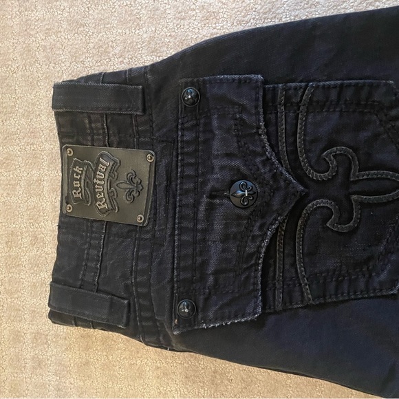 Slightly worn Rock Revival 33x30 black jeans - Picture 2 of 4